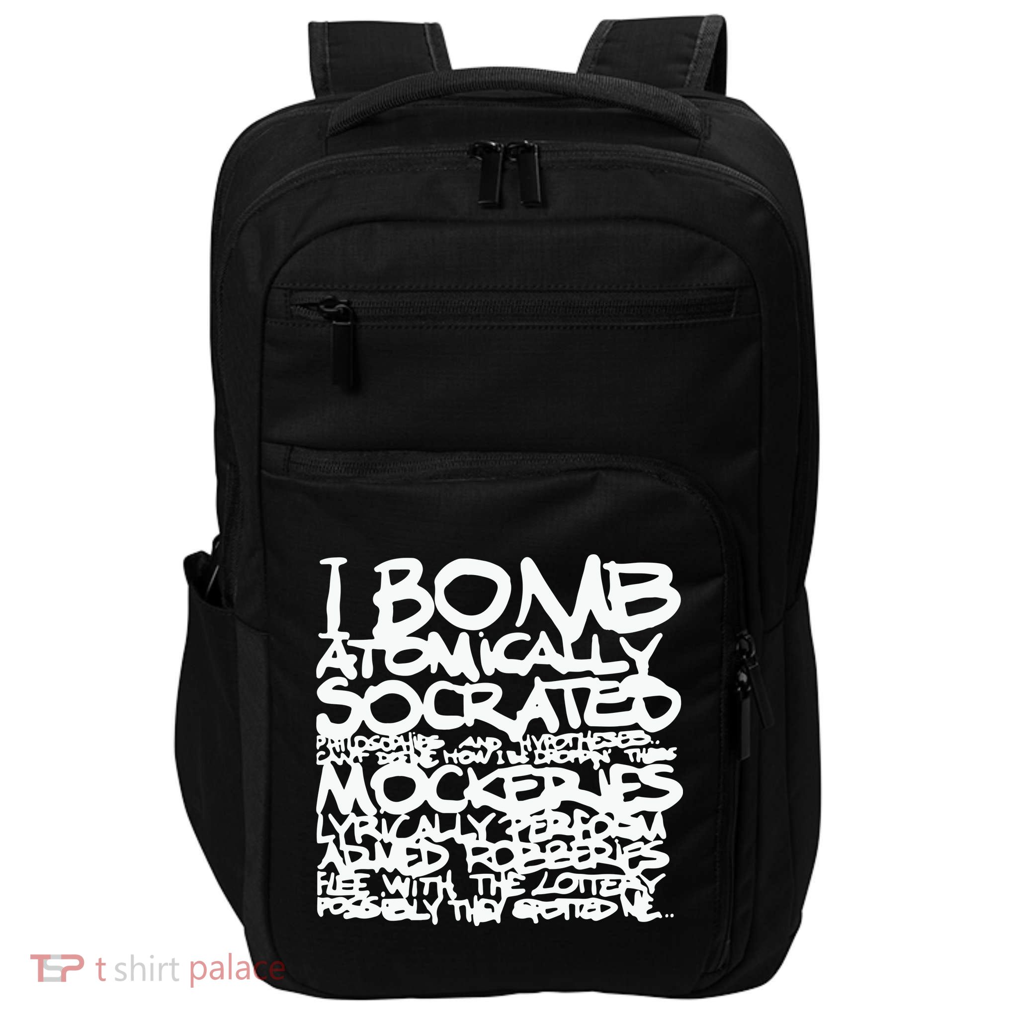 I Bomb Atomically Socrates’ Philosophies And Hypotheses Impact Tech Backpack