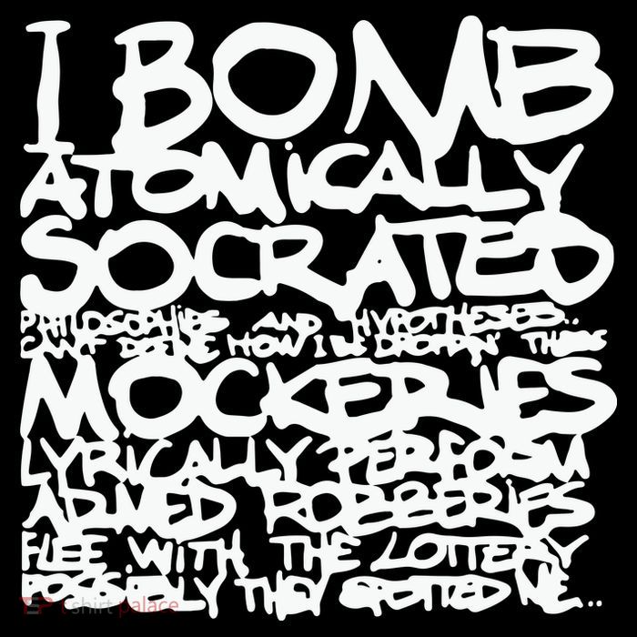 I Bomb Atomically Socrates’ Philosophies And Hypotheses Drawstring Bag