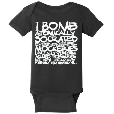 I Bomb Atomically Socrates’ Philosophies And Hypotheses Baby Bodysuit