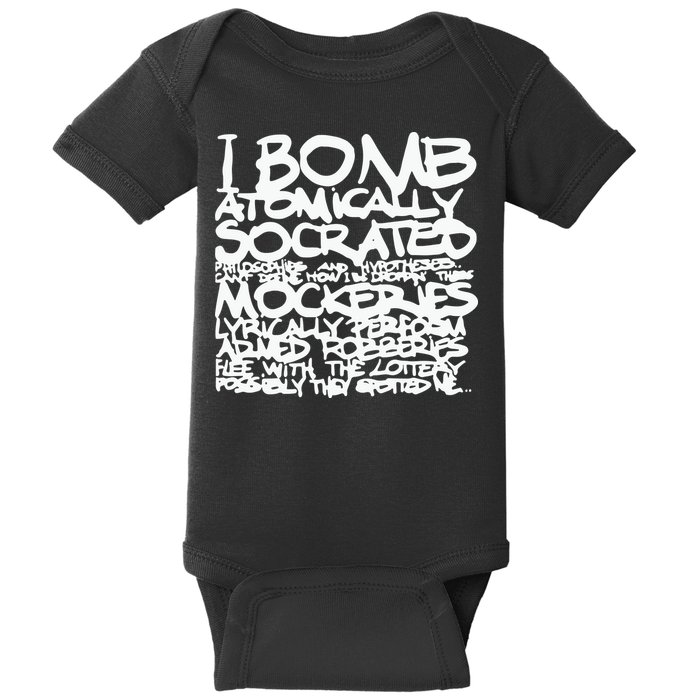 I Bomb Atomically Socrates’ Philosophies And Hypotheses Baby Bodysuit