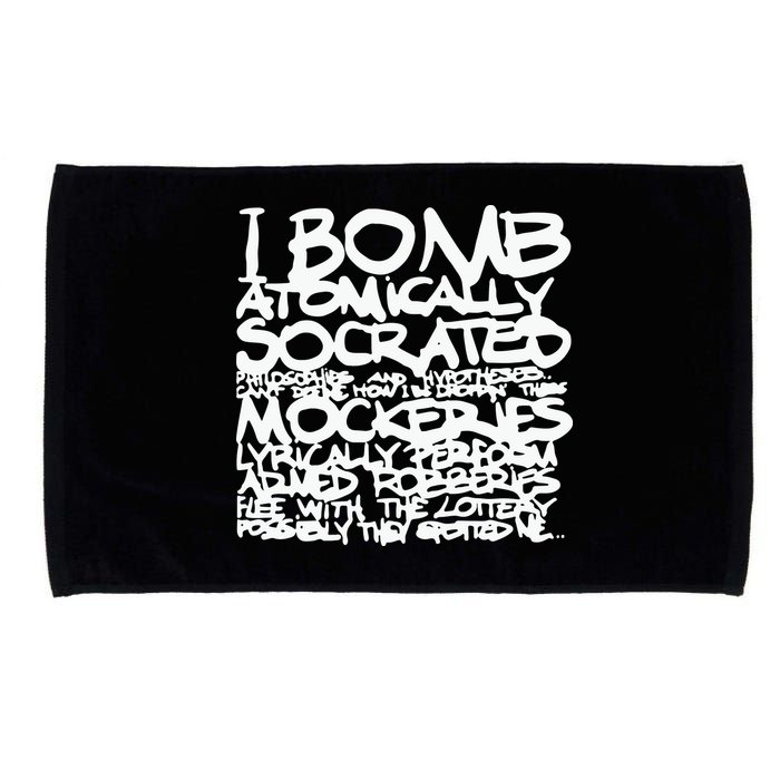 I Bomb Atomically Socrates’ Philosophies And Hypotheses Microfiber Hand Towel