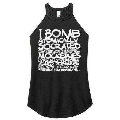 I Bomb Atomically Socrates’ Philosophies And Hypotheses Women's Perfect Tri Rocker Tank