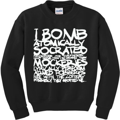 I Bomb Atomically Socrates’ Philosophies And Hypotheses Kids Sweatshirt