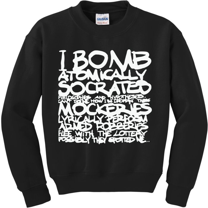 I Bomb Atomically Socrates’ Philosophies And Hypotheses Kids Sweatshirt