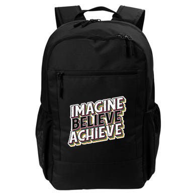 Imagine Believe Achieve Quote Vintage Backpack