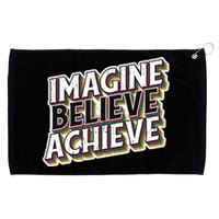 Imagine Believe Achieve Quote Vintage Grommeted Golf Towel