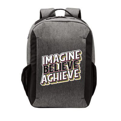 Imagine Believe Achieve Quote Vintage Vector Backpack