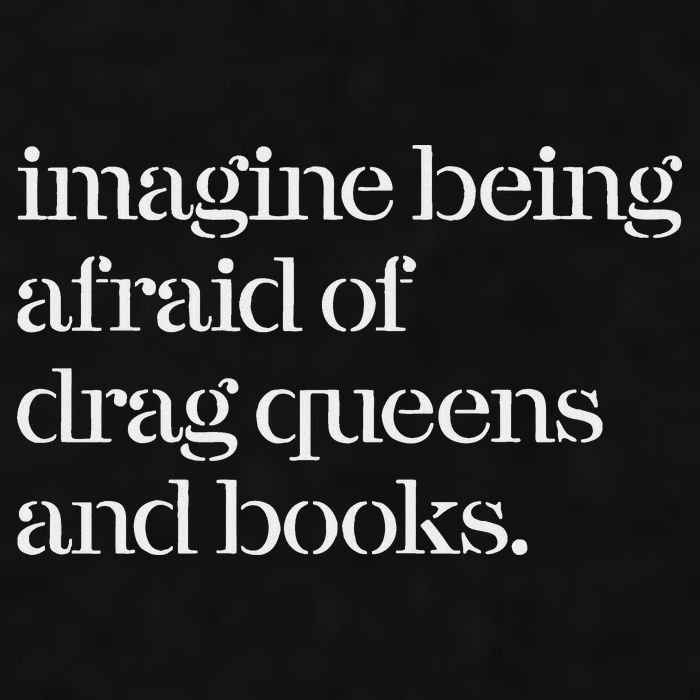 Imagine Being Afraid Of Drag Queens And Books Ladies PosiCharge Tri-Blend Wicking Tank
