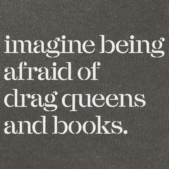 Imagine Being Afraid Of Drag Queens And Books Cotton Canvas Backpack