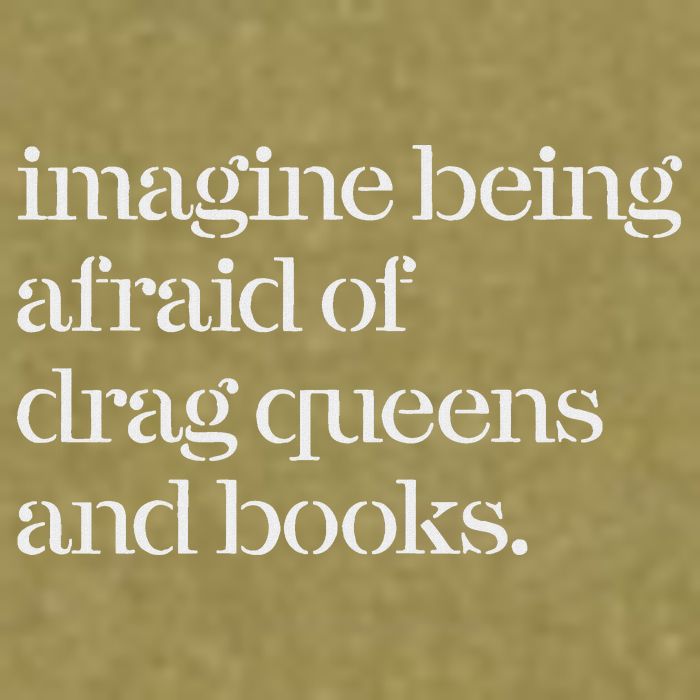 Imagine Being Afraid Of Drag Queens And Books Garment-Dyed Women's Muscle Tee