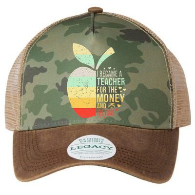 I Became A Teacher For The Money And The Fame Teacher Gift Legacy Tie Dye Trucker Hat