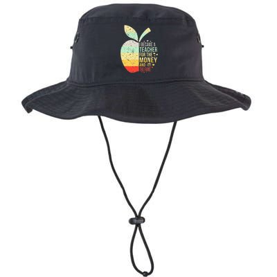 I Became A Teacher For The Money And The Fame Teacher Gift Legacy Cool Fit Booney Bucket Hat