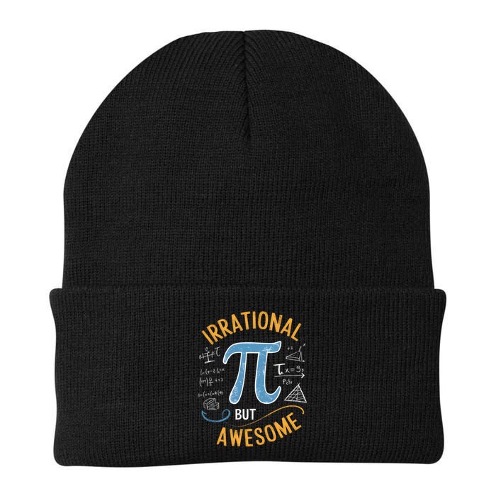 Irrational but awesome Funny Pi Day Spiral Pi Math Knit Cap Winter Beanie