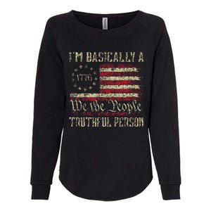 IM Basically A Truthful Person Us Flag Trump Vance 2024 Womens California Wash Sweatshirt