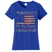 IM Basically A Truthful Person Us Flag Trump Vance 2024 Women's T-Shirt