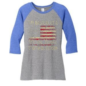 IM Basically A Truthful Person Us Flag Trump Vance 2024 Women's Tri-Blend 3/4-Sleeve Raglan Shirt