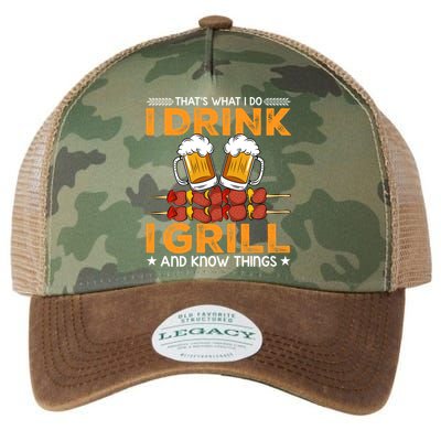I Beer And Grill Things Funny Bbq Pitmaster Father Day Meaningful Gift Legacy Tie Dye Trucker Hat