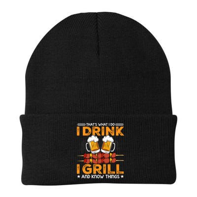 I Beer And Grill Things Funny Bbq Pitmaster Father Day Meaningful Gift Beanie