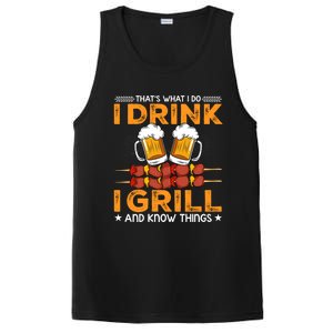 I Beer And Grill Things Funny Bbq Pitmaster Father Day Meaningful Gift PosiCharge Competitor Tank