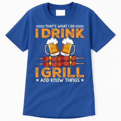 I Beer And Grill Things Funny Bbq Pitmaster Father Day Meaningful Gift Tall T-Shirt