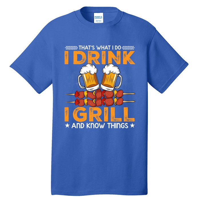 I Beer And Grill Things Funny Bbq Pitmaster Father Day Meaningful Gift Tall T-Shirt