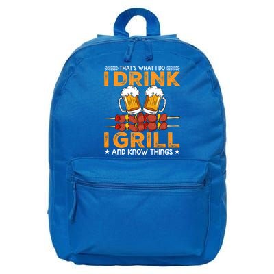 I Beer And Grill Things Funny Bbq Pitmaster Father Day Meaningful Gift 16 in Basic Backpack