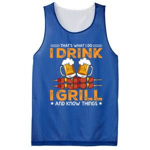 I Beer And Grill Things Funny Bbq Pitmaster Father Day Meaningful Gift Mesh Reversible Basketball Jersey Tank