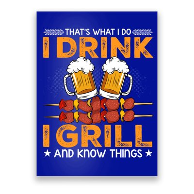 I Beer And Grill Things Funny Bbq Pitmaster Father Day Meaningful Gift Poster