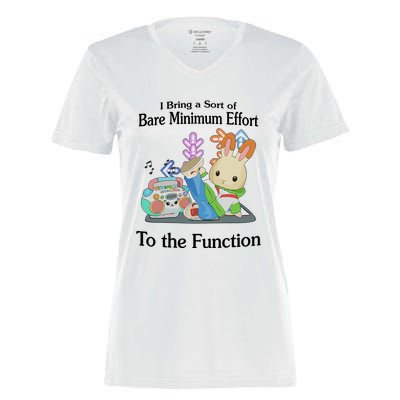 I Bring A Sort Of Bare Minimum Effort To The Function Women's Momentum V-Neck T-Shirt