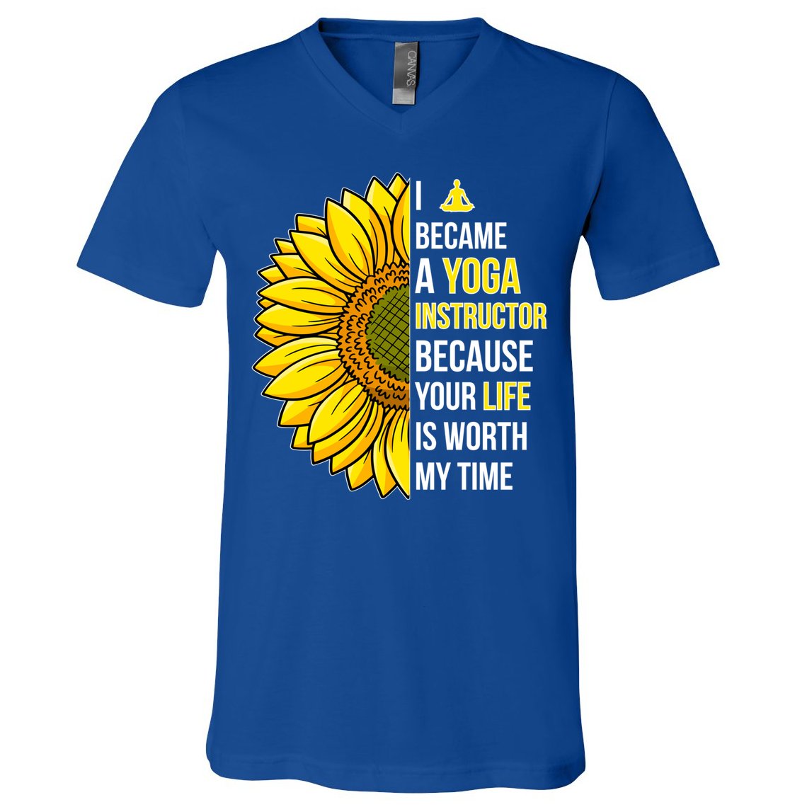 I Became A Yoga Instructor Yoga Teacher Cool Gift V-Neck T-Shirt