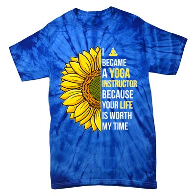 I Became A Yoga Instructor Yoga Teacher Cool Gift Tie-Dye T-Shirt