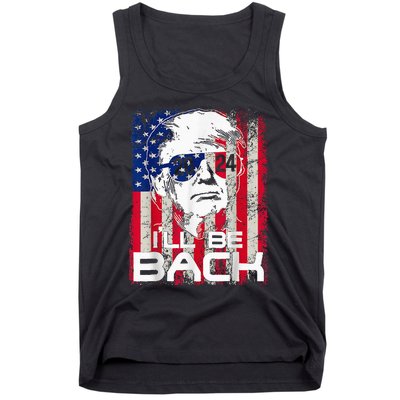 Ill Be Back Trump 2024 Vintage Donald Trump 4th Of July Tank Top