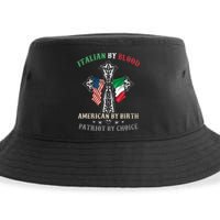 Italian By Blood American By Birth Patriot By Choice Cool Sustainable Bucket Hat