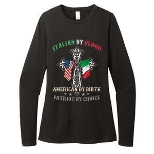 Italian By Blood American By Birth Patriot By Choice Cool Womens CVC Long Sleeve Shirt