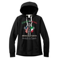 Italian By Blood American By Birth Patriot By Choice Cool Women's Fleece Hoodie