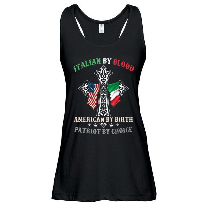 Italian By Blood American By Birth Patriot By Choice Cool Ladies Essential Flowy Tank