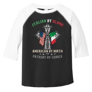 Italian By Blood American By Birth Patriot By Choice Cool Toddler Fine Jersey T-Shirt