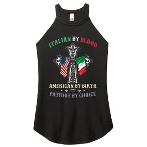 Italian By Blood American By Birth Patriot By Choice Cool Women's Perfect Tri Rocker Tank