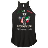 Italian By Blood American By Birth Patriot By Choice Cool Women's Perfect Tri Rocker Tank