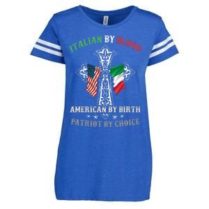 Italian By Blood American By Birth Patriot By Choice Cool Enza Ladies Jersey Football T-Shirt