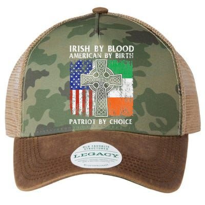 Irish By Blood American By Birth Patriot By Choice Ireland Legacy Tie Dye Trucker Hat