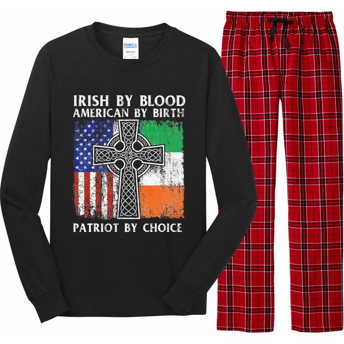 Irish By Blood American By Birth Patriot By Choice Ireland Long Sleeve Pajama Set