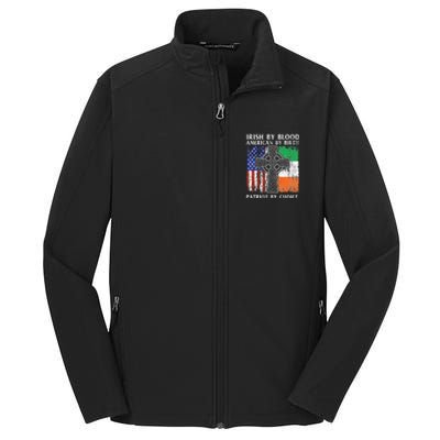 Irish By Blood American By Birth Patriot By Choice Ireland Core Soft Shell Jacket