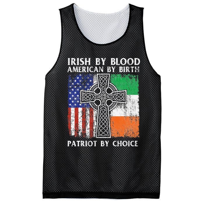 Irish By Blood American By Birth Patriot By Choice Ireland Mesh Reversible Basketball Jersey Tank