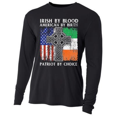 Irish By Blood American By Birth Patriot By Choice Ireland Cooling Performance Long Sleeve Crew