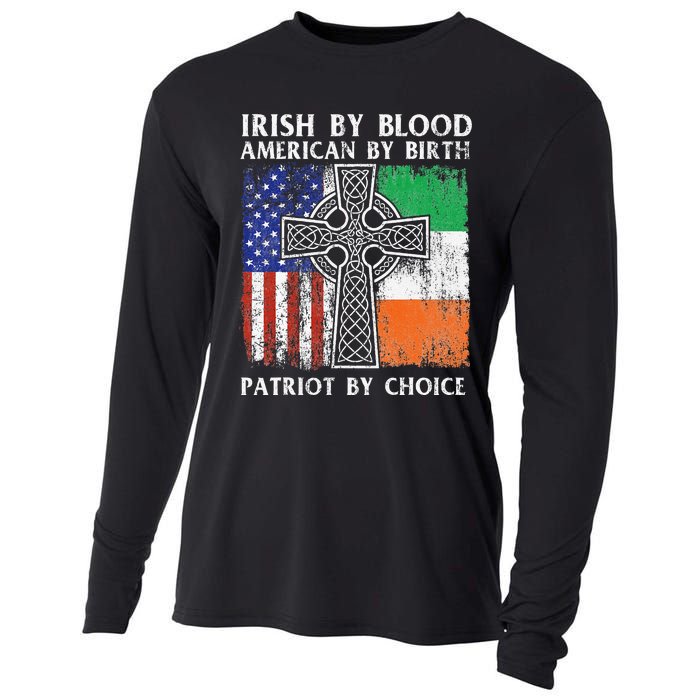 Irish By Blood American By Birth Patriot By Choice Ireland Cooling Performance Long Sleeve Crew