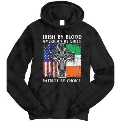 Irish By Blood American By Birth Patriot By Choice Ireland Tie Dye Hoodie