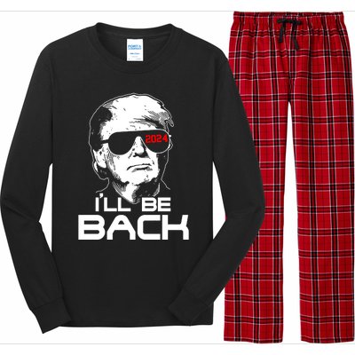 Ill Be Back Trump 2024 Long Sleeve Pajama Set