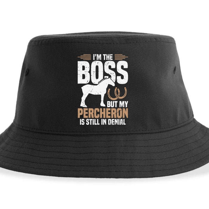 I´M Boss But My Percheron Is Still In Denial .Png Sustainable Bucket Hat