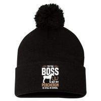 I´M Boss But My Percheron Is Still In Denial .Png Pom Pom 12in Knit Beanie